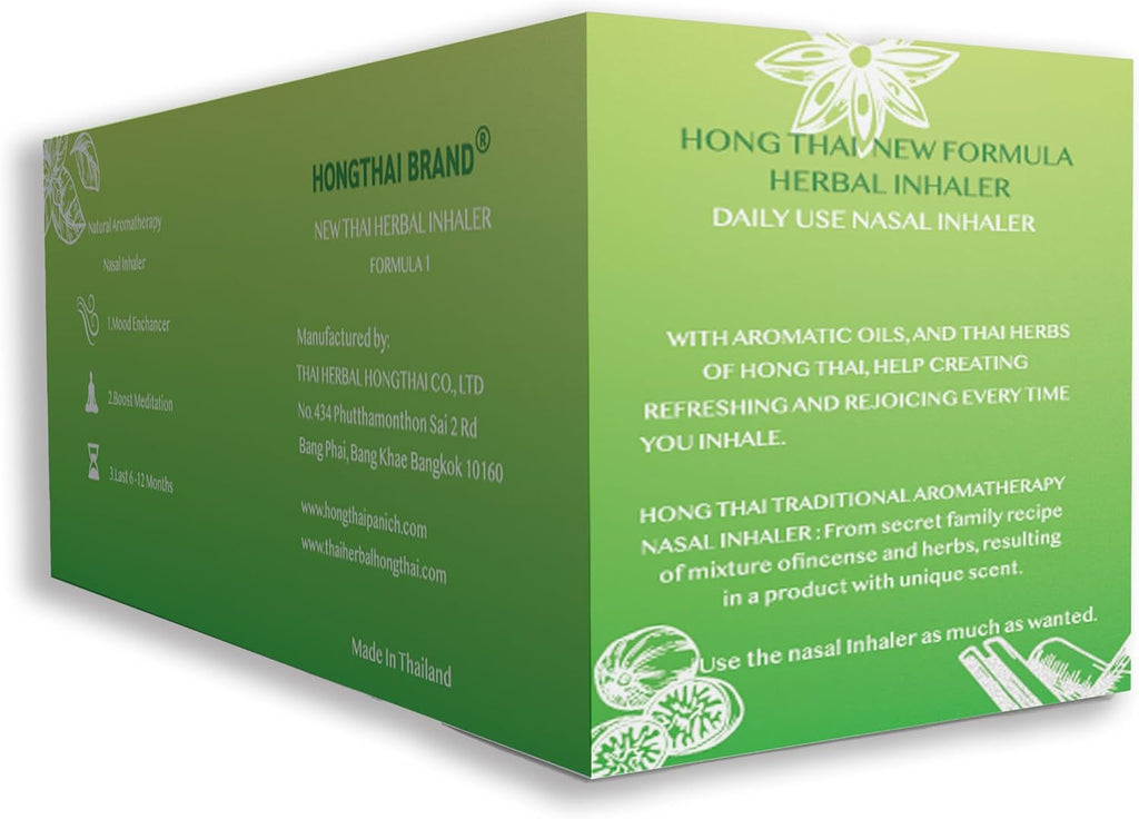 HONG THAI New Herbal Cotton Inhaler Pack of 12