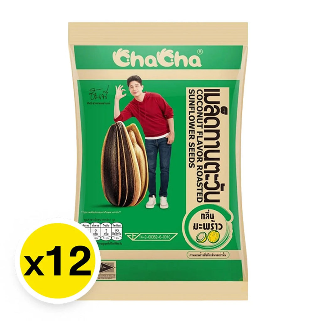Chacha Sunflower Seeds, Coconut Flavor, 15g, 12 sachets
