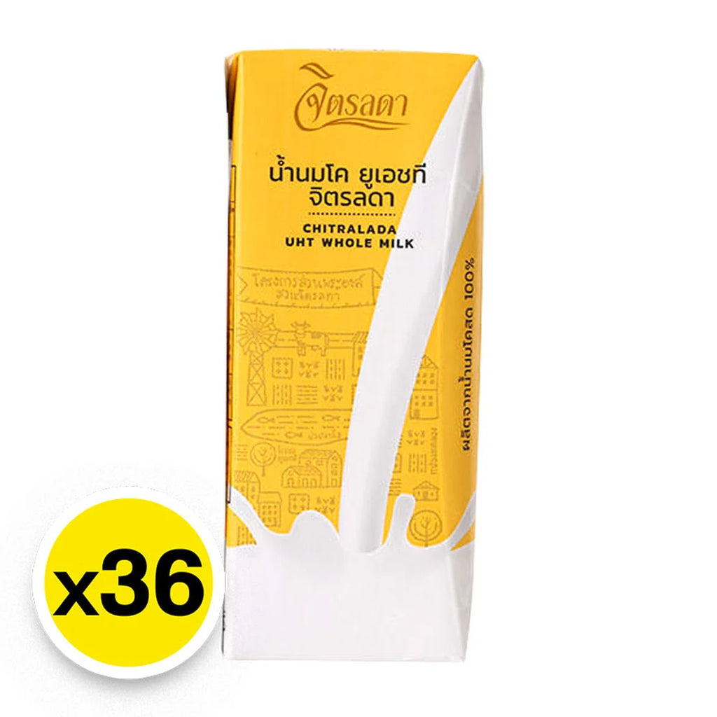 Chitralada UHT Milk, Plain Flavor, 200 ml x 36