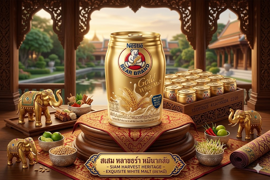 Bear Brand Gold Low-Fat Milk with Malt Extract 140 ml x 24
