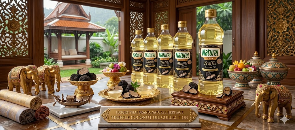 Naturel Coconut Oil with Truffle Flavor, 1 Liter Bottle x 1 Bottle