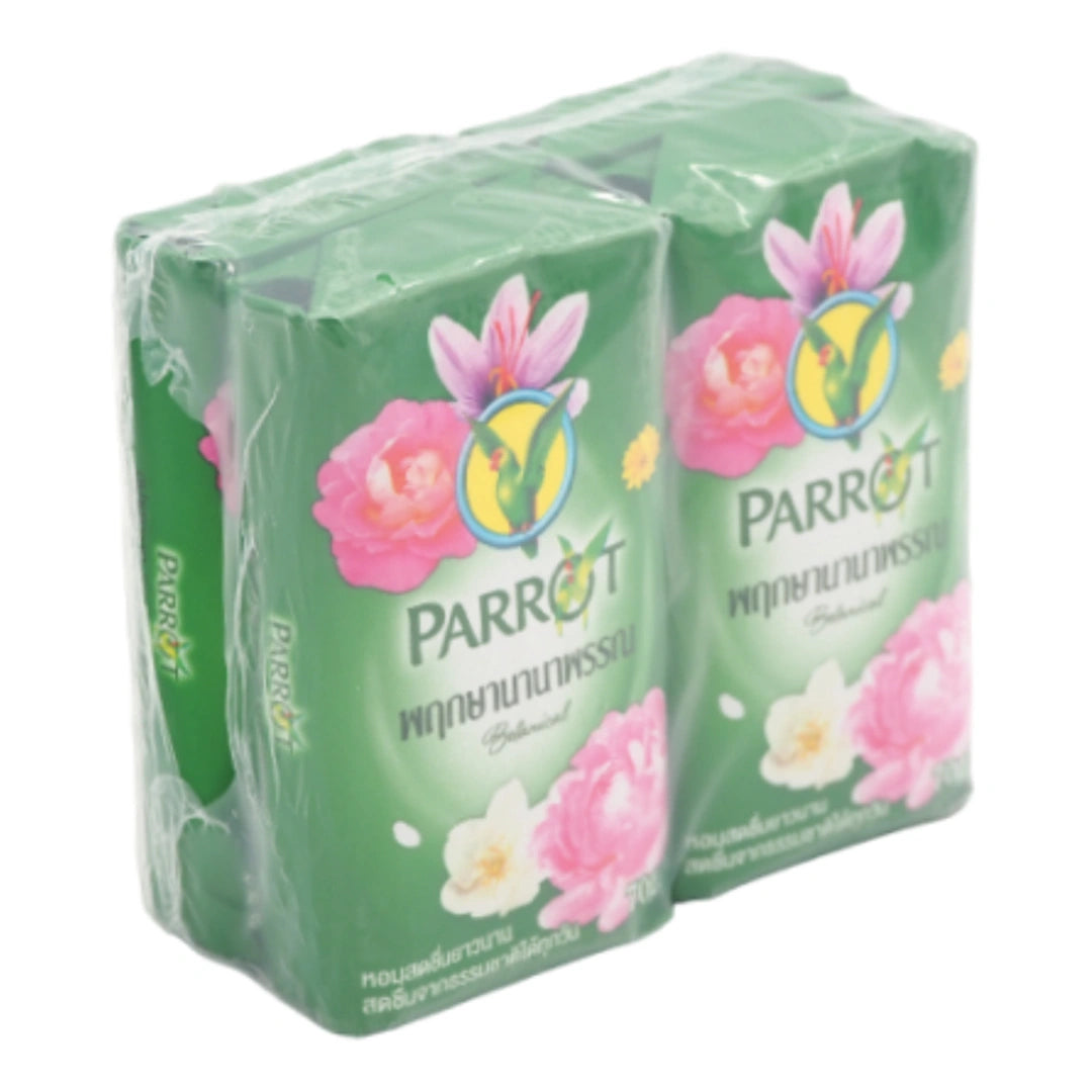 Parrot Herbal Soap, Green, 70g x 4