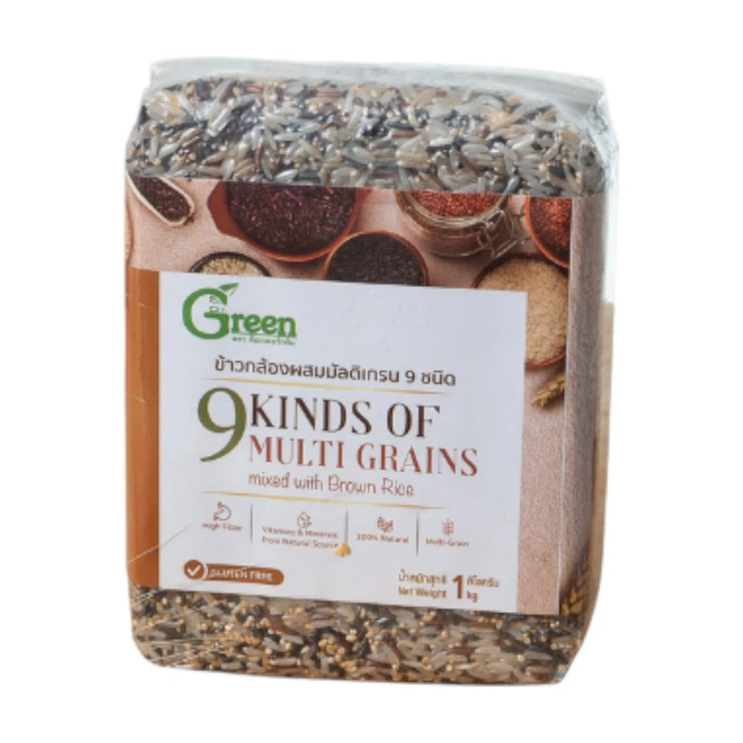 Dr. Green Multi-Grain Brown Rice with 9 Super Foods (includes 3-color Quinoa) 1 kg. Gluten-Free Formula.