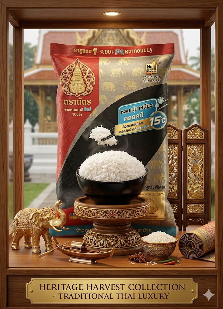 Royal Umbrella Brand 100% New Jasmine Rice, 5 kg.