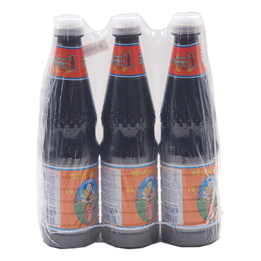 DekSomboon Dark Soy Sauce, Formula 5, 940 ml x 3